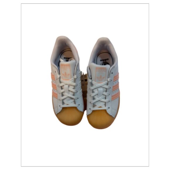 NWT Peach ADIDAS Shell Tip Superstar Shoes Size 13.5 (BB0318) - Picture 1 of 5